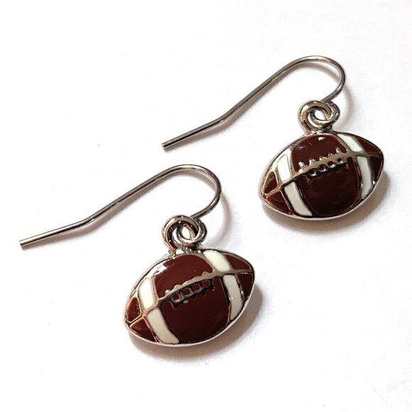 Football Dangle Earrings Womens Girls Sports Jewelry Gifts Handmade USA - Picture 5 of 6